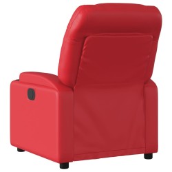 Fauteuil inclinable électrique Rouge Similicuir 