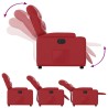 Fauteuil inclinable électrique Rouge Similicuir 