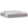 Cadre de lit ottoman sans matelas taupe 180x200 cm tissu 