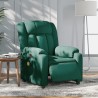 Fauteuil de massage inclinable électrique Vert foncé Tissu 