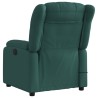 Fauteuil de massage inclinable électrique Vert foncé Tissu 