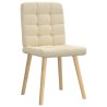 Chaises à manger lot de 6 crème tissu 