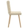 Chaises à manger lot de 6 crème tissu 