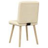 Chaises à manger lot de 6 crème tissu 