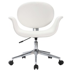 Chaises pivotantes à manger lot de 2 blanc similicuir 