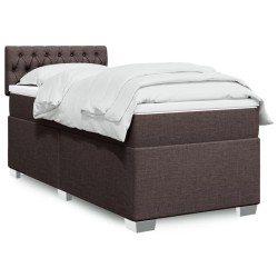 Sommier à lattes de lit avec matelas Marron foncé 90x190 cm 