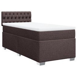 Sommier à lattes de lit avec matelas Marron foncé 90x190 cm 