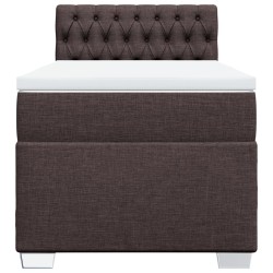 Sommier à lattes de lit avec matelas Marron foncé 90x190 cm 