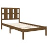 Cadre de lit sans matelas marron miel 100x200cm bois pin massif 