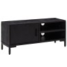 Meuble TV Noir 90x30x40 cm Bois de pin massif 