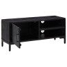 Meuble TV Noir 90x30x40 cm Bois de pin massif 