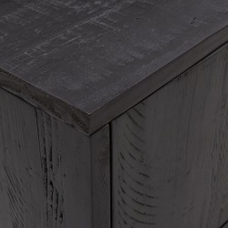 Meuble TV Noir 90x30x40 cm Bois de pin massif 