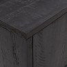 Meuble TV Noir 90x30x40 cm Bois de pin massif 