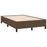 Cadre de lit sans matelas marron foncé 120x190 cm tissu 