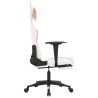 Chaise de jeu de massage avec repose-pied Blanc rose Similicuir 