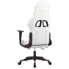 Chaise de jeu de massage avec repose-pied Blanc rose Similicuir 