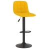 Tabourets de bar lot de 2 Jaune Velours 