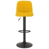 Tabourets de bar lot de 2 Jaune Velours 