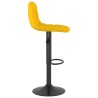 Tabourets de bar lot de 2 Jaune Velours 