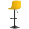 Tabourets de bar lot de 2 Jaune Velours 