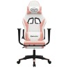 Chaise de jeu avec repose-pied Blanc et rose Similicuir 