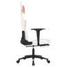 Chaise de jeu avec repose-pied Blanc et rose Similicuir 