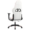 Chaise de jeu avec repose-pied Blanc et rose Similicuir 