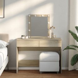 Coiffeuse avec LED chêne sonoma 100x40x130 cm 