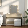 Coiffeuse avec LED chêne sonoma 100x40x130 cm 