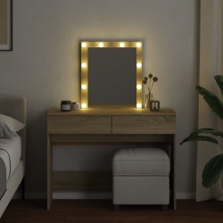 Coiffeuse avec LED chêne sonoma 100x40x130 cm 