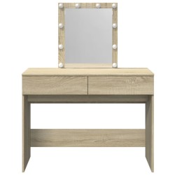 Coiffeuse avec LED chêne sonoma 100x40x130 cm 