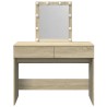Coiffeuse avec LED chêne sonoma 100x40x130 cm 