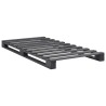 Cadre de lit de palette sans matelas gris 100x200cm bois massif 