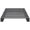 Cadre de lit de palette sans matelas gris 100x200cm bois massif 