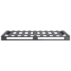 Cadre de lit de palette sans matelas gris 100x200cm bois massif 