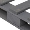 Cadre de lit de palette sans matelas gris 100x200cm bois massif 