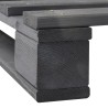 Cadre de lit de palette sans matelas gris 100x200cm bois massif 