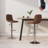 Tabourets de bar lot de 2 marron tissu 