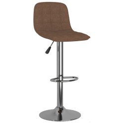 Tabourets de bar lot de 2 marron tissu 
