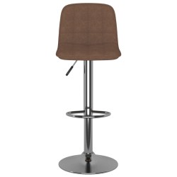 Tabourets de bar lot de 2 marron tissu 
