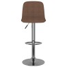 Tabourets de bar lot de 2 marron tissu 