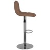 Tabourets de bar lot de 2 marron tissu 