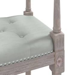 Banc Gris clair 110x40x70 cm Velours 