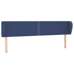 Tête de lit avec oreilles Bleu 163x23x78/88 cm Tissu 