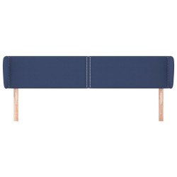 Tête de lit avec oreilles Bleu 163x23x78/88 cm Tissu 