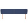 Tête de lit avec oreilles Bleu 163x23x78/88 cm Tissu 