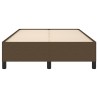Cadre de lit sans matelas marron foncé 120x190 cm tissu 