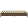 Cadre de lit sans matelas marron foncé 120x190 cm tissu 