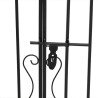 Portail de jardin noir 121x8x120 cm fer forgé  