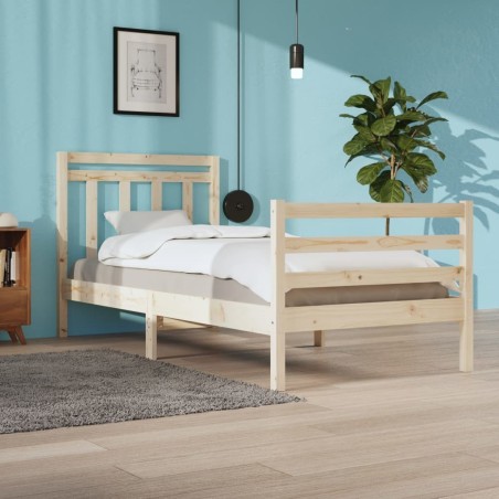 Cadre de lit sans matelas 100x200 cm bois massif 